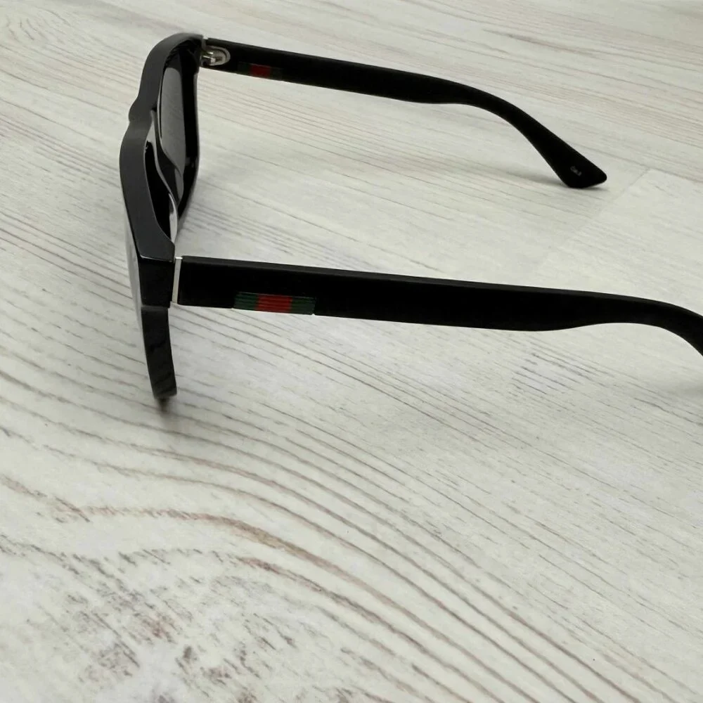 GUCCI GG0010S 001 Sunglasses Black Frame Grey Lenses 58mm - Picture 5 of 9